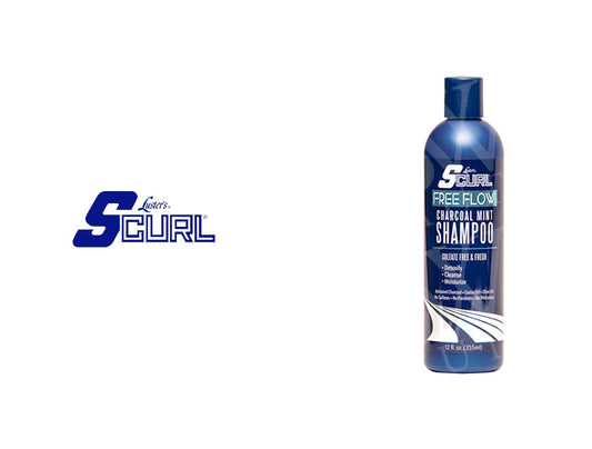 S CURL FREE FLOW CHARCOAL MINT SHAMPOO 12oz