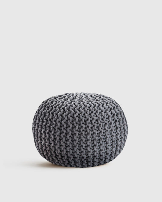 Cotton Knit Pouf