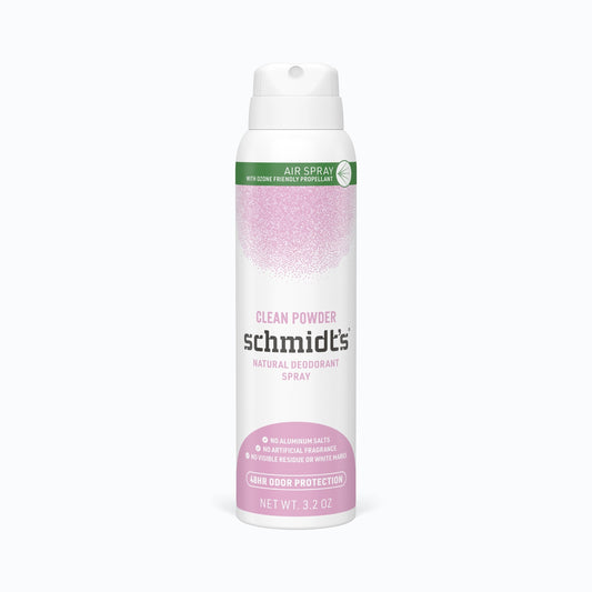 Schmidt's Natural Deodorant Spray, 48-Hour Clean Powder