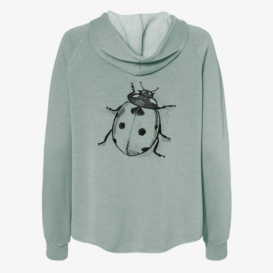 Coccinella septempunctata - Seven-spot Ladybird Ladybug - Women's Cali Wave Zip-Up Sweatshirt