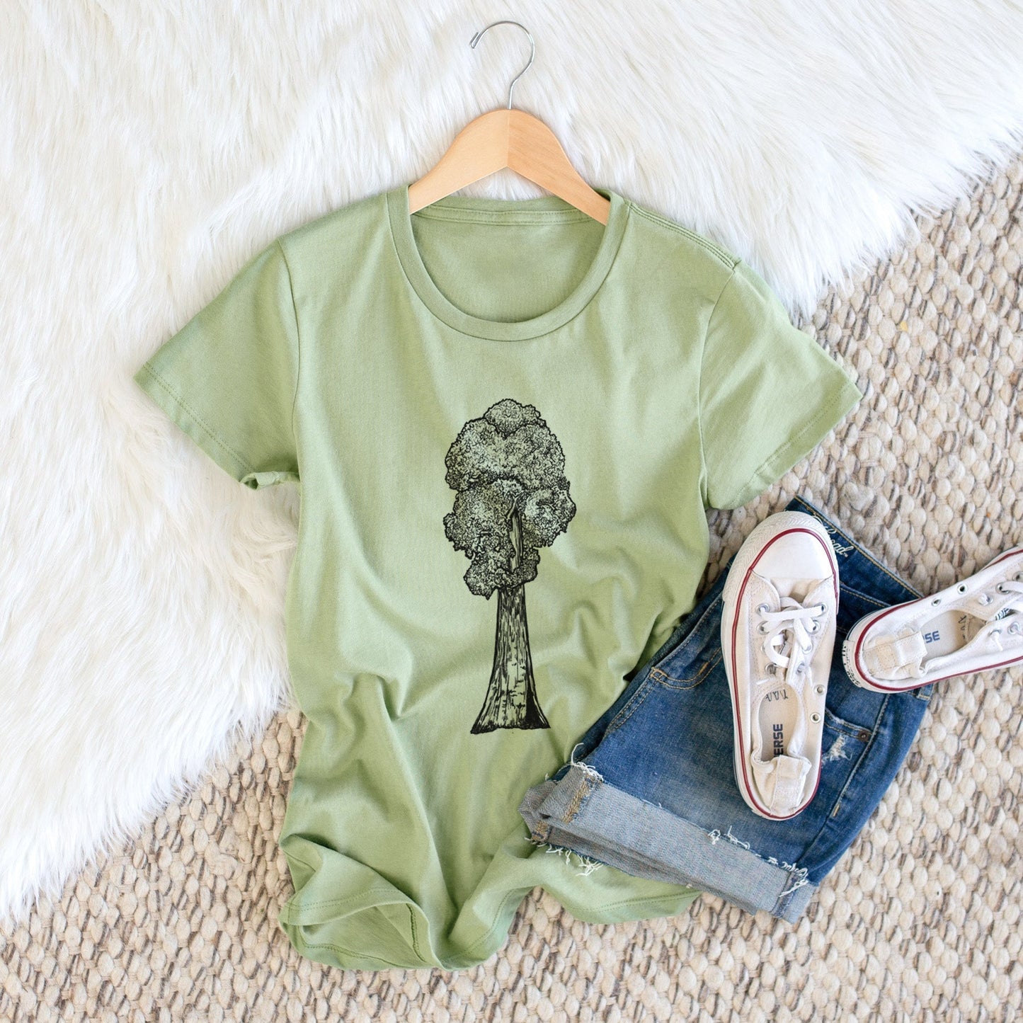 Sequoia - Women's Crewneck - Made in USA - 100% Organic Cotton