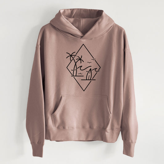 Summer Surf Diamond - Women's Heavyweight Relaxed Hoodie
