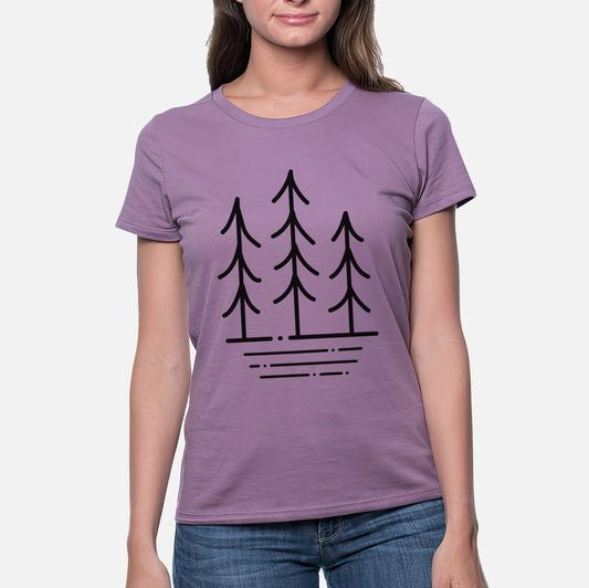 Three Trees - Women's Crewneck - Made in USA - 100% Organic Cotton