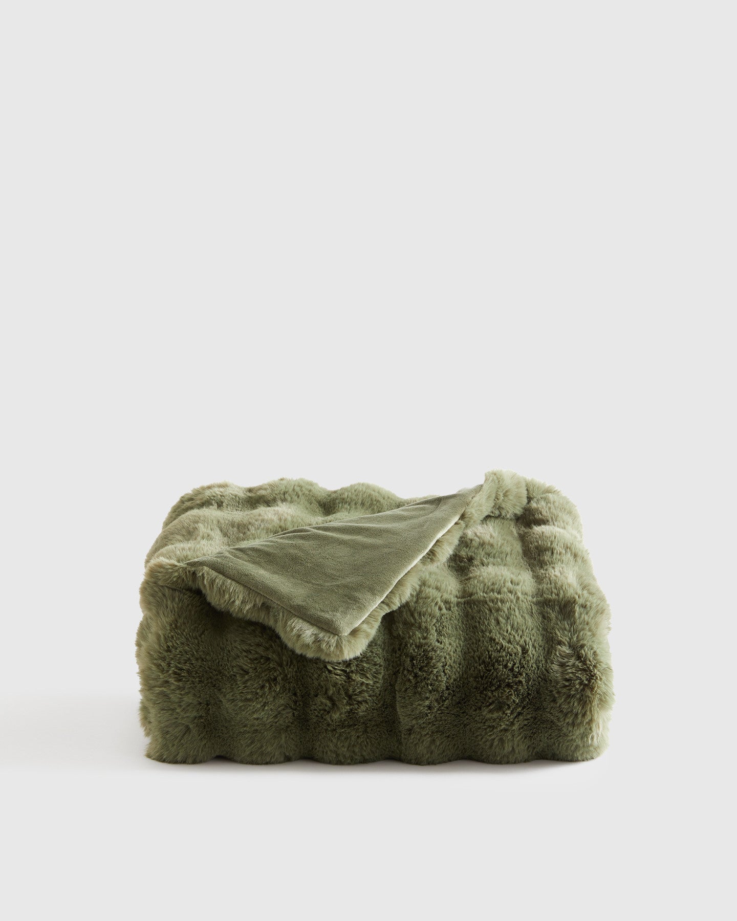 Ruched Faux Fur Throw