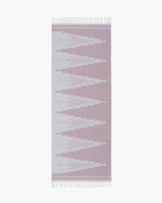 Tonal Peaks Wool Kilim Rug