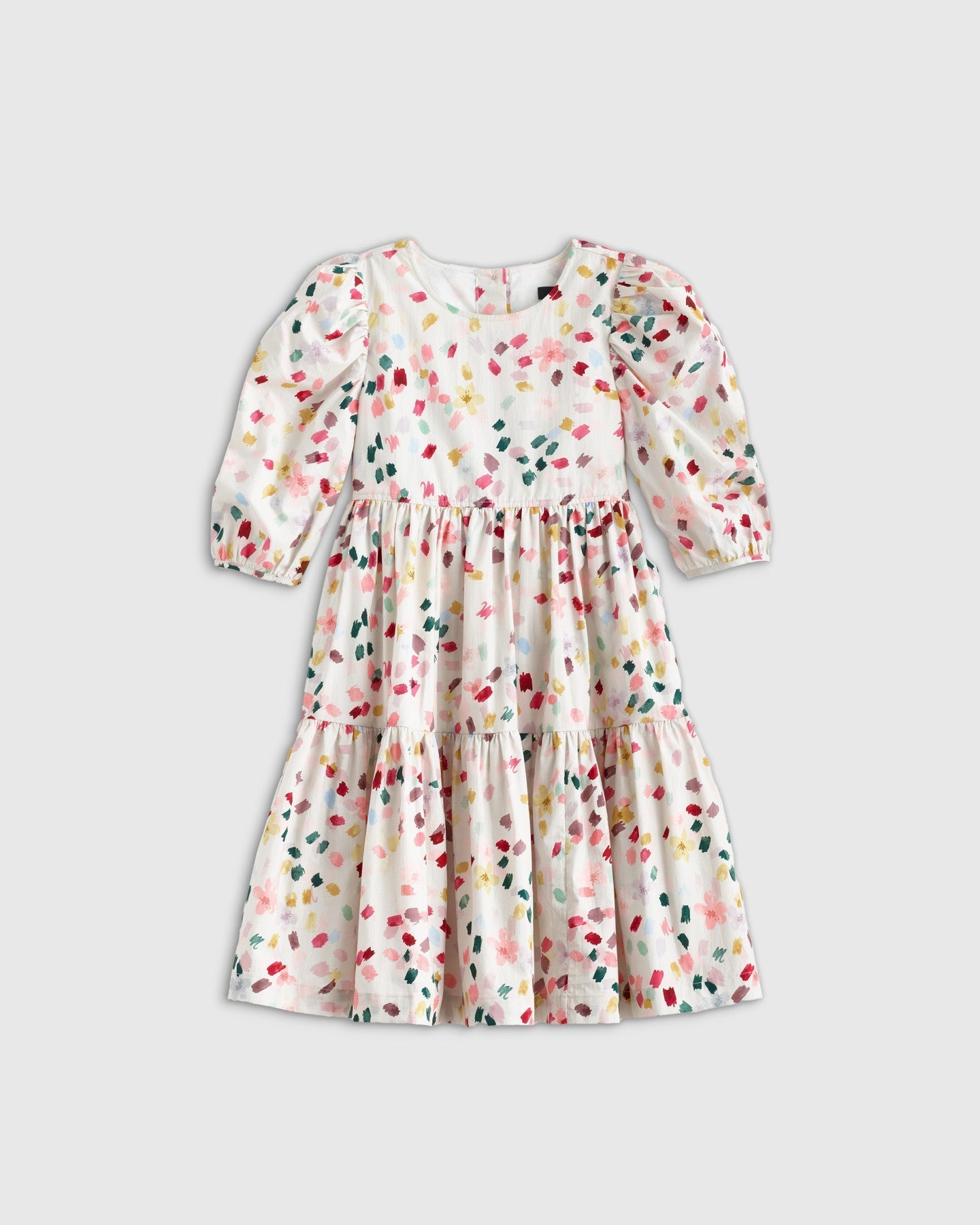 100% Cotton Poplin Puff Sleeve Dress