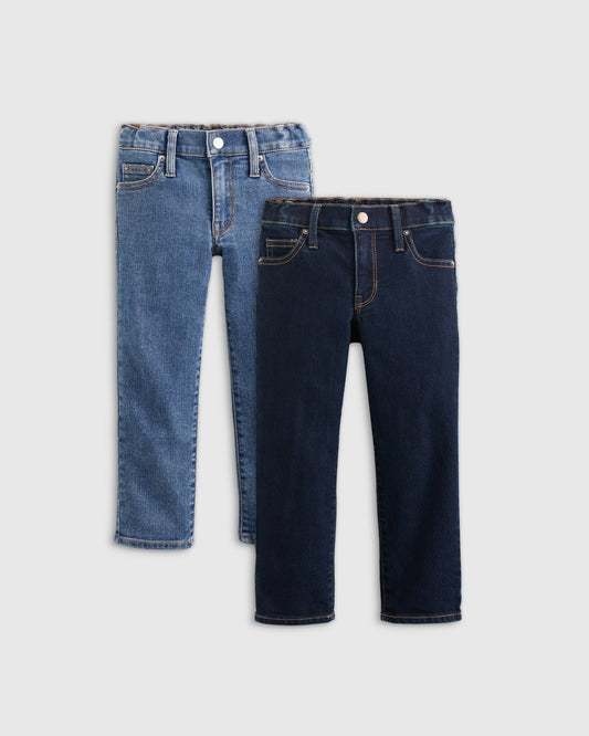 Cotton Stretch Straight Jeans 2-Pack