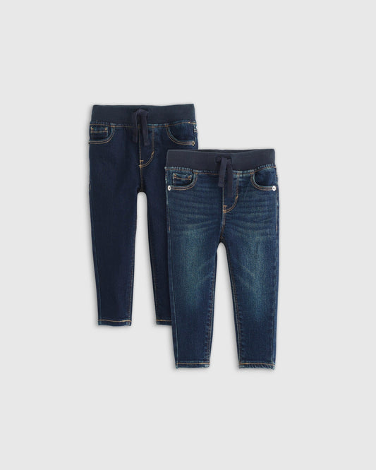 Cotton Stretch Pull-On Skinny Jeans 2-Pack