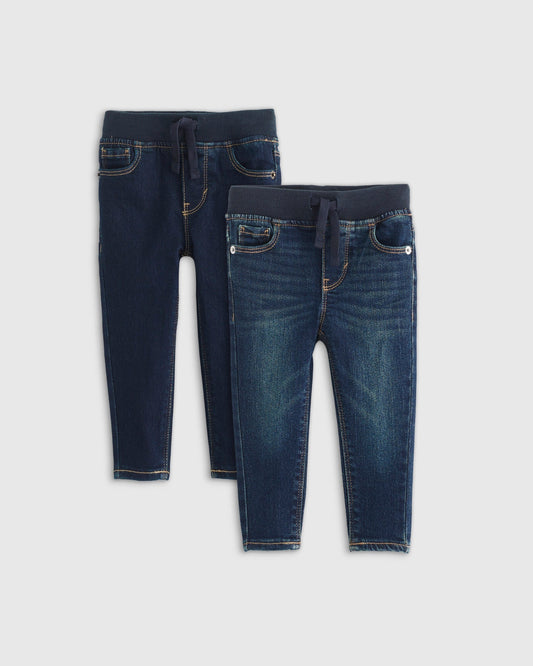 Cotton Stretch Pull-On Skinny Jeans 2-Pack