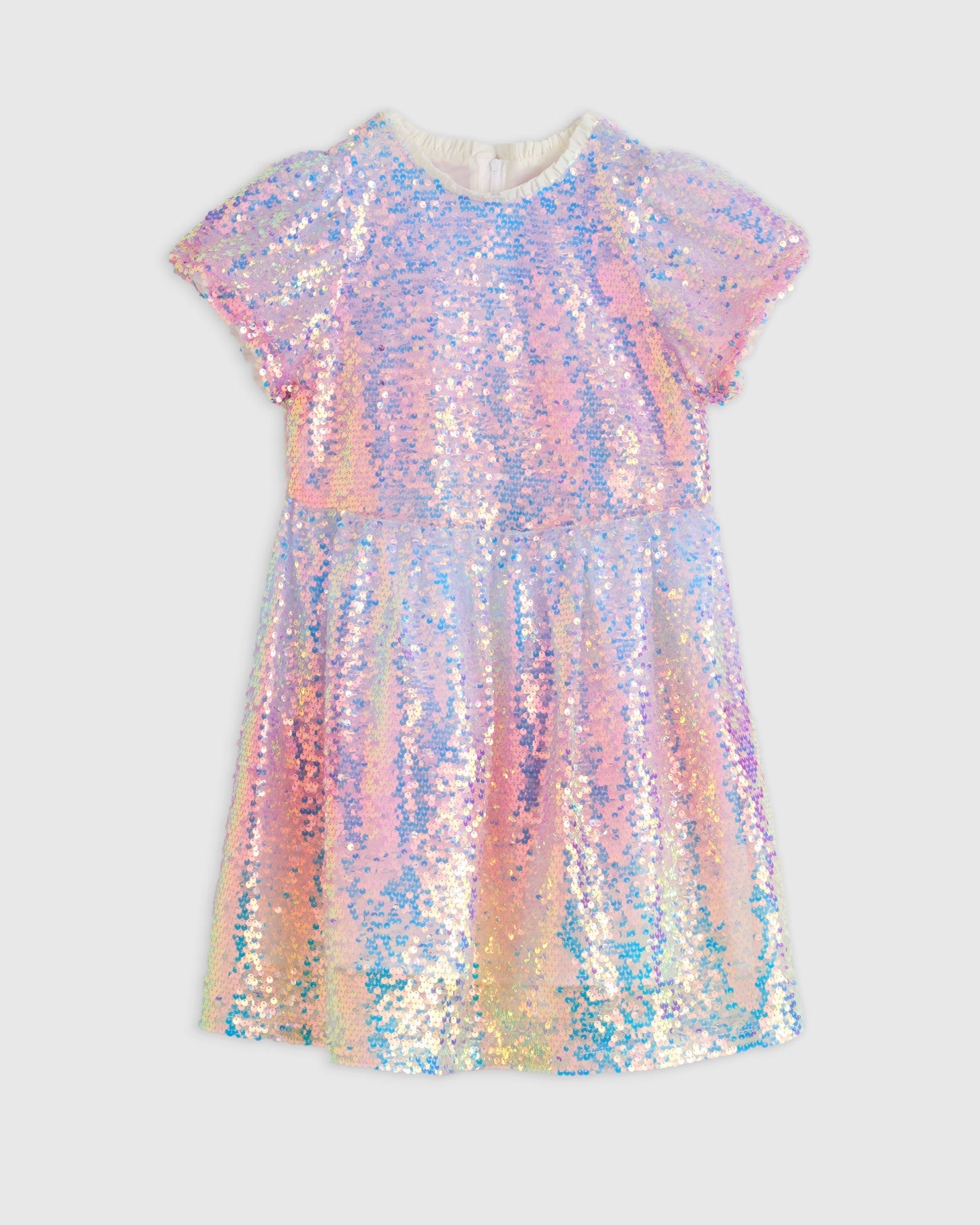 Sequin Flutter Sleeve Dress