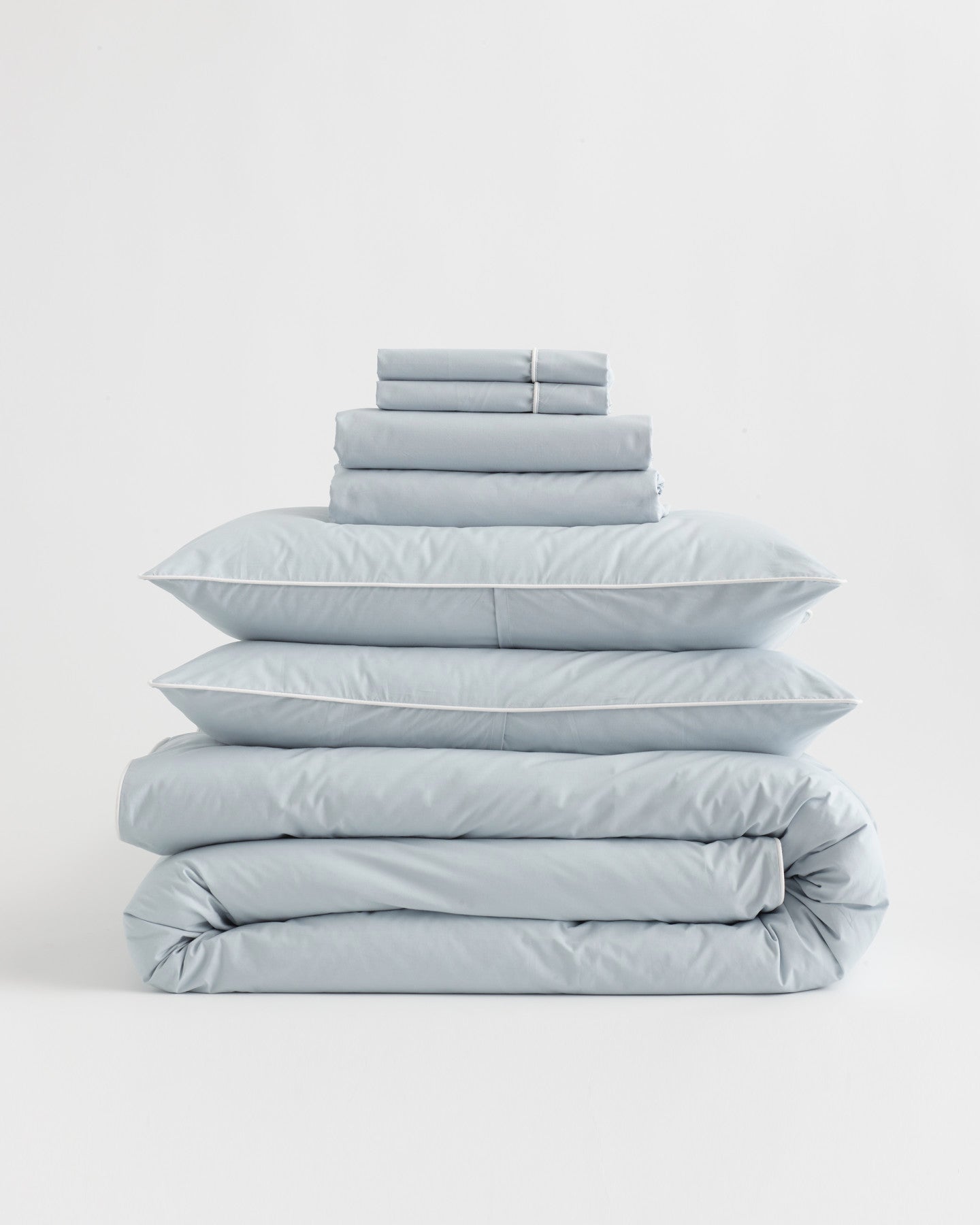 Classic Organic Percale Piped Deluxe Bedding Bundle