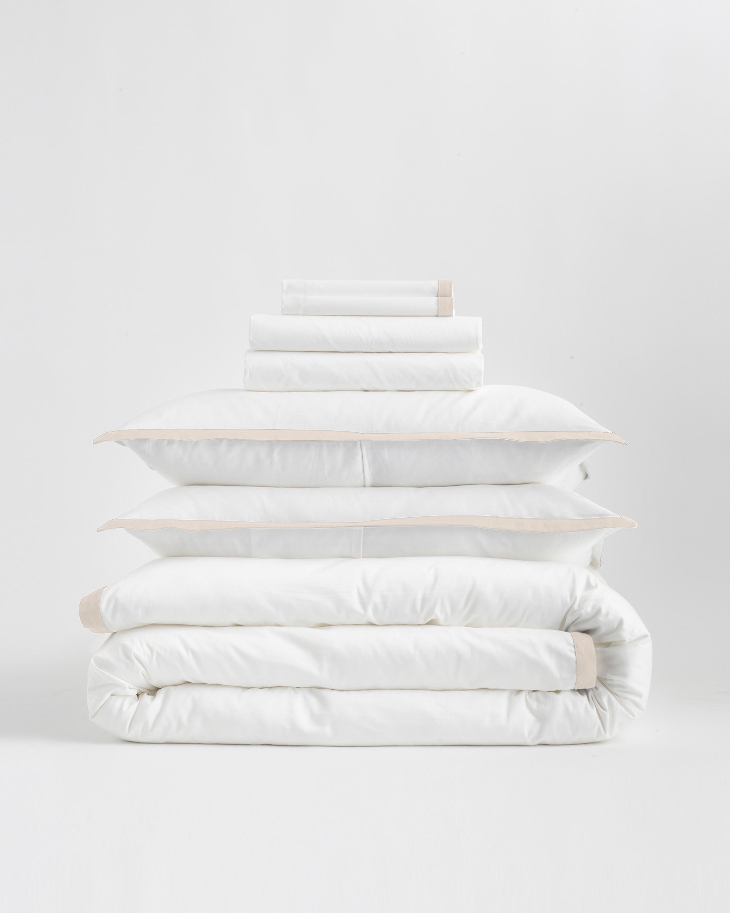 Classic Organic Percale Border Deluxe Bedding Bundle