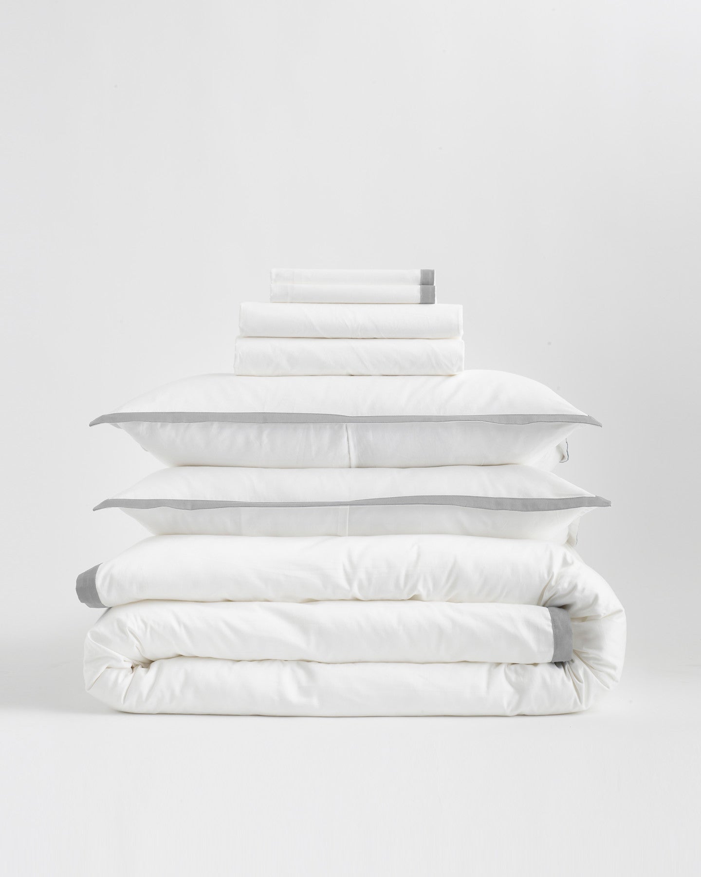 Classic Organic Percale Border Deluxe Bedding Bundle