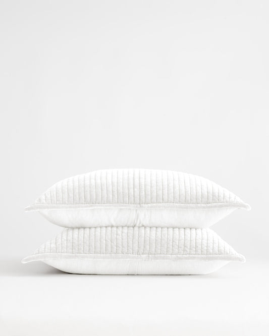 Cotton Velvet Channel Quilted Sham Set