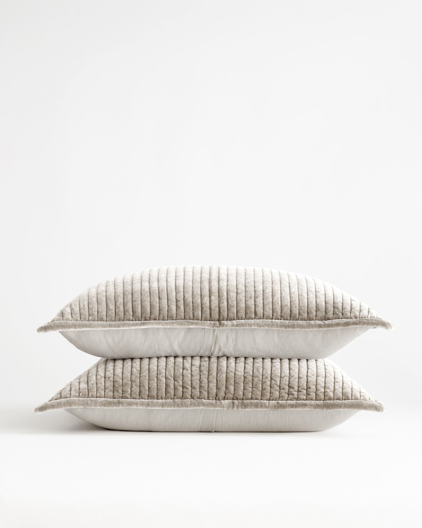 Cotton Velvet Channel Quilted Sham Set