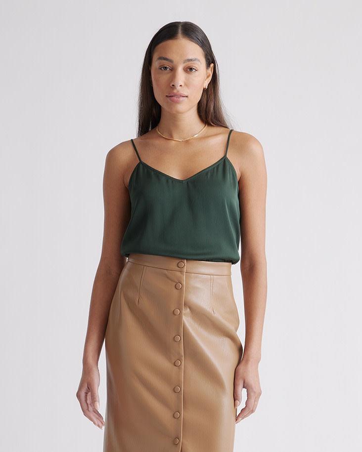 Washable Stretch Silk V-Neck Cami