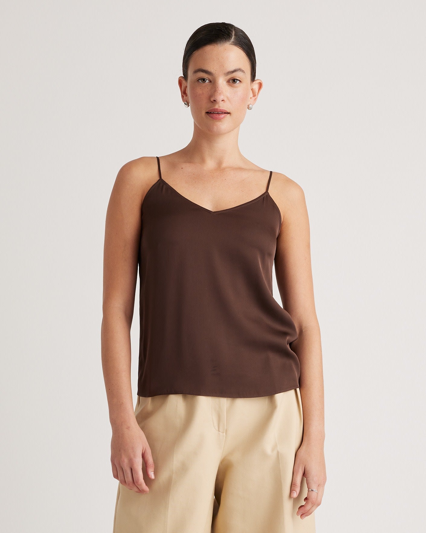 Washable Stretch Silk V-Neck Cami