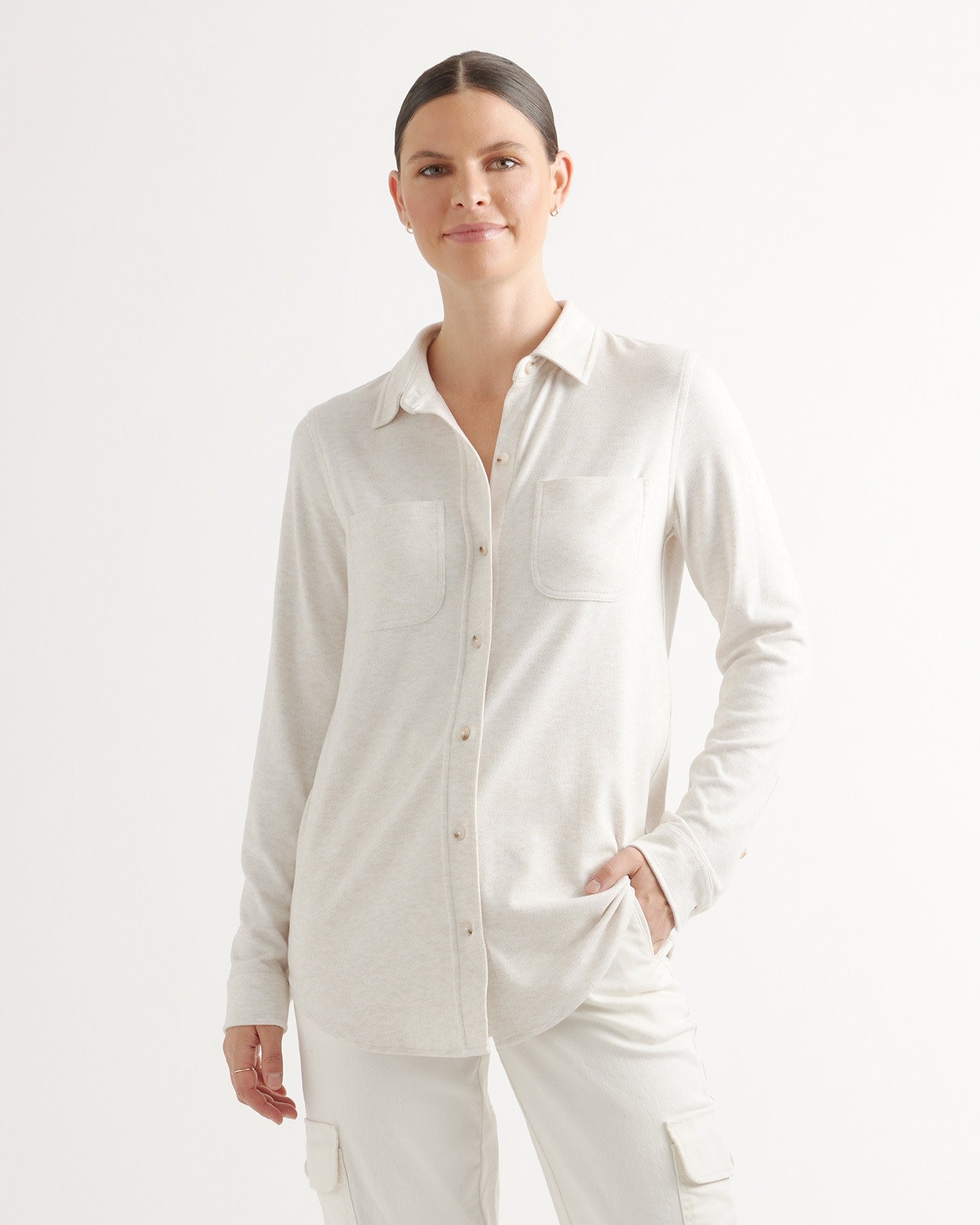 Stretch Sweater Fleece Shirt