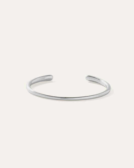 Silver Open Contour Cuff Bracelet
