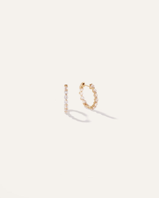 White Topaz Inside Out Hoops