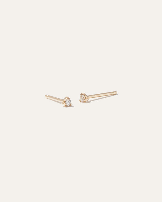 14K Gold Classic Diamond Studs 0.04 Carat