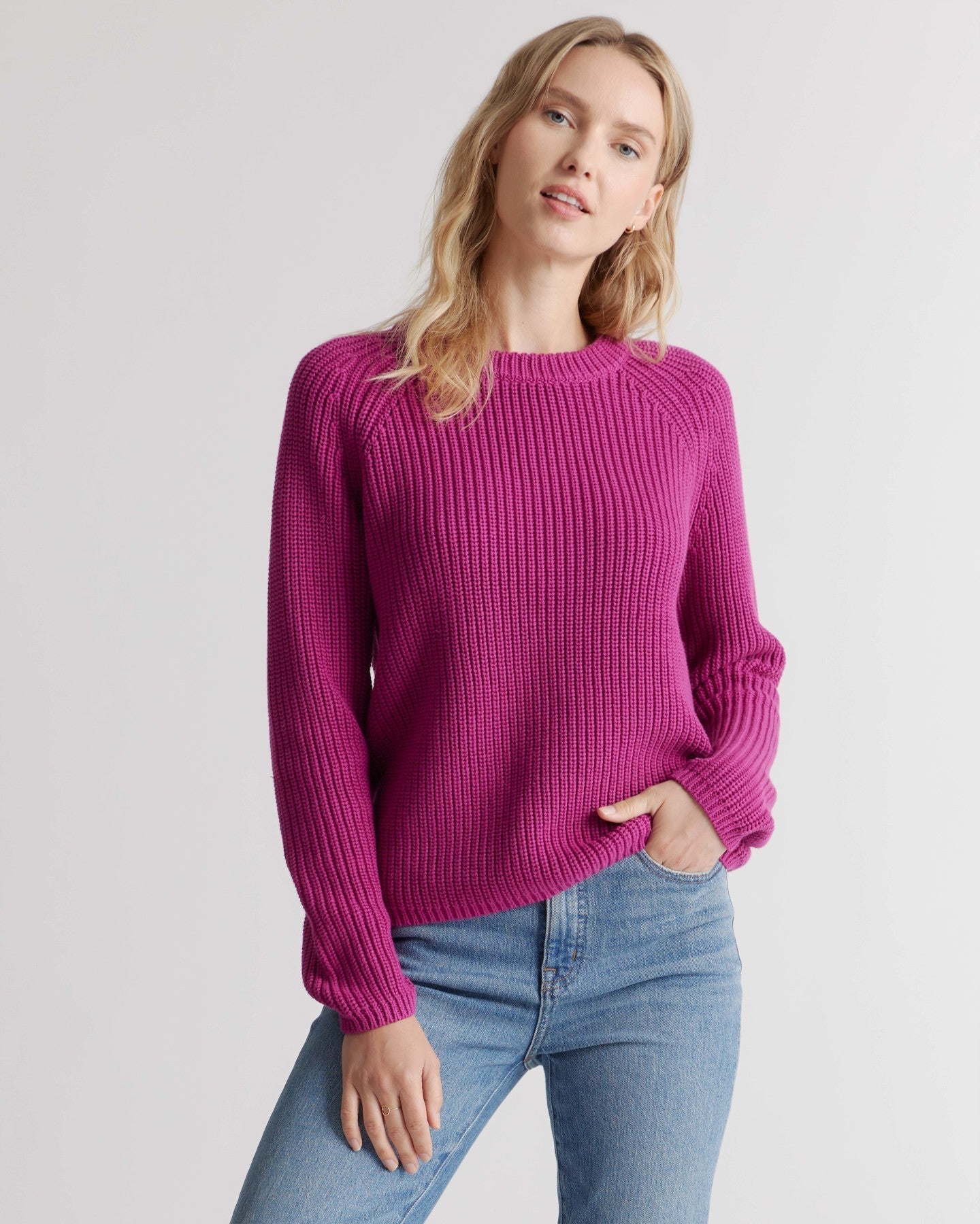 100% Organic Cotton Fisherman Crew Sweater