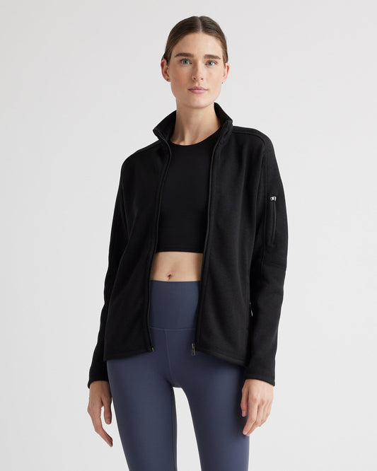 Sweater-Knit Fleece Full-Zip Jacket
