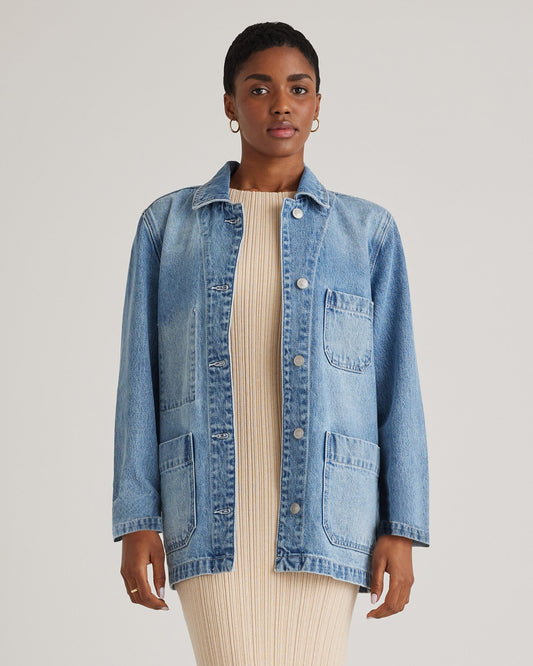 100% Organic Cotton Denim Chore Jacket