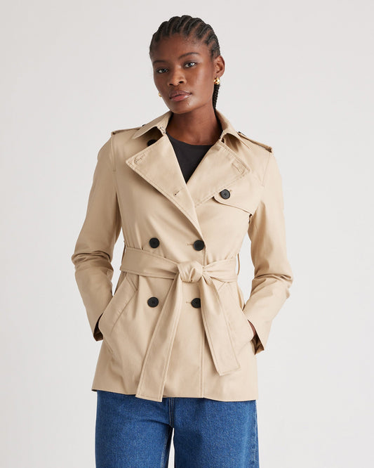 Comfort Stretch Short Trench Coat