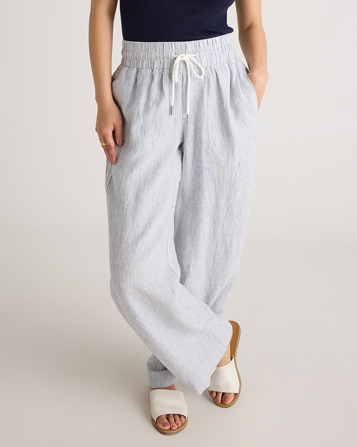 100% European Linen Wide Leg Pant