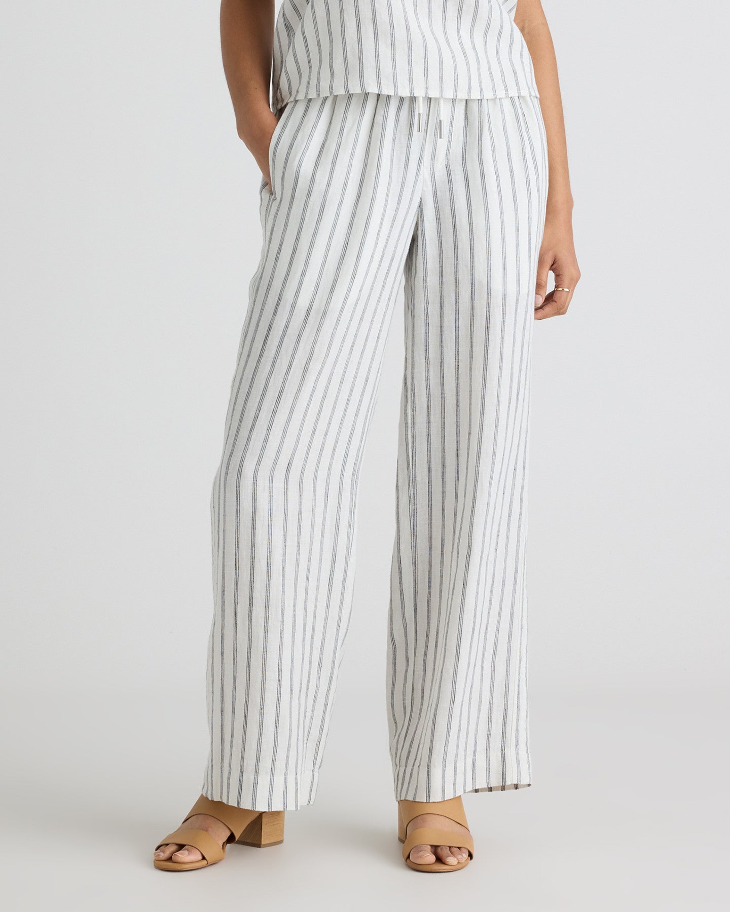 100% European Linen Wide Leg Pant