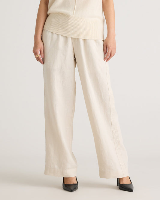 100% European Linen Wide Leg Pant
