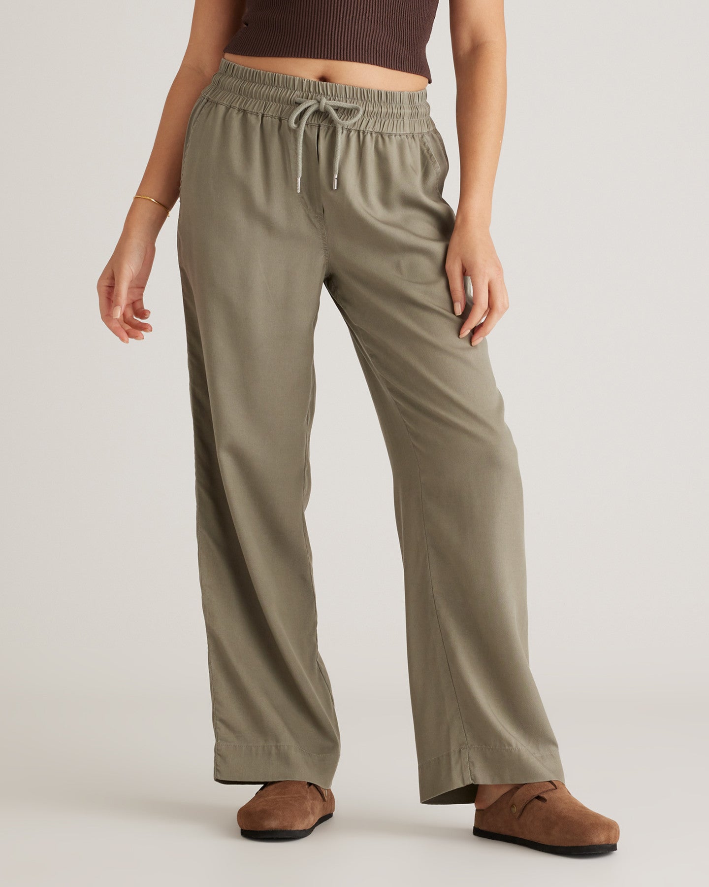 Vintage Wash Tencel Wide Leg Pant