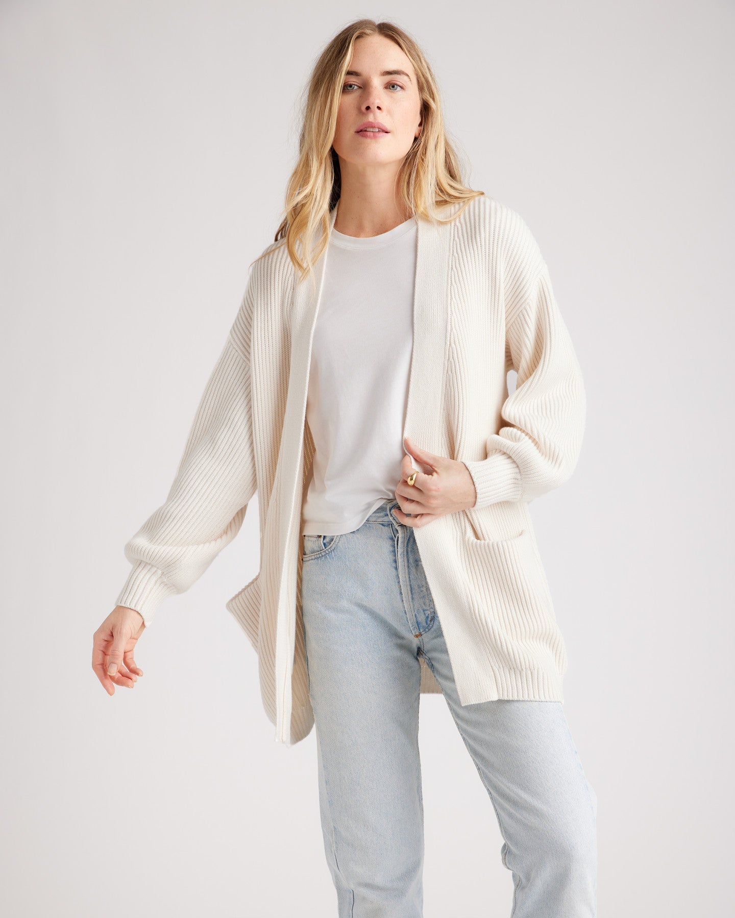 100% Organic Cotton Oversized Cardigan