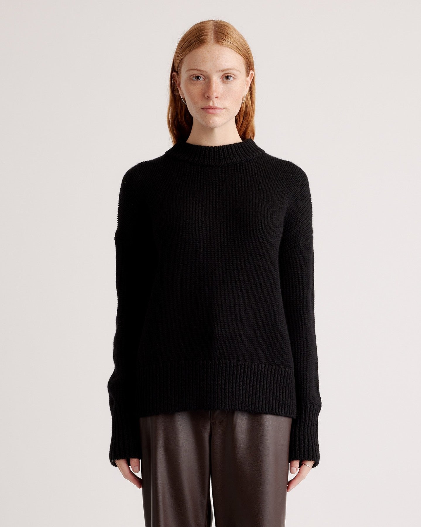 Australian Merino Wool Crewneck Oversized Sweater