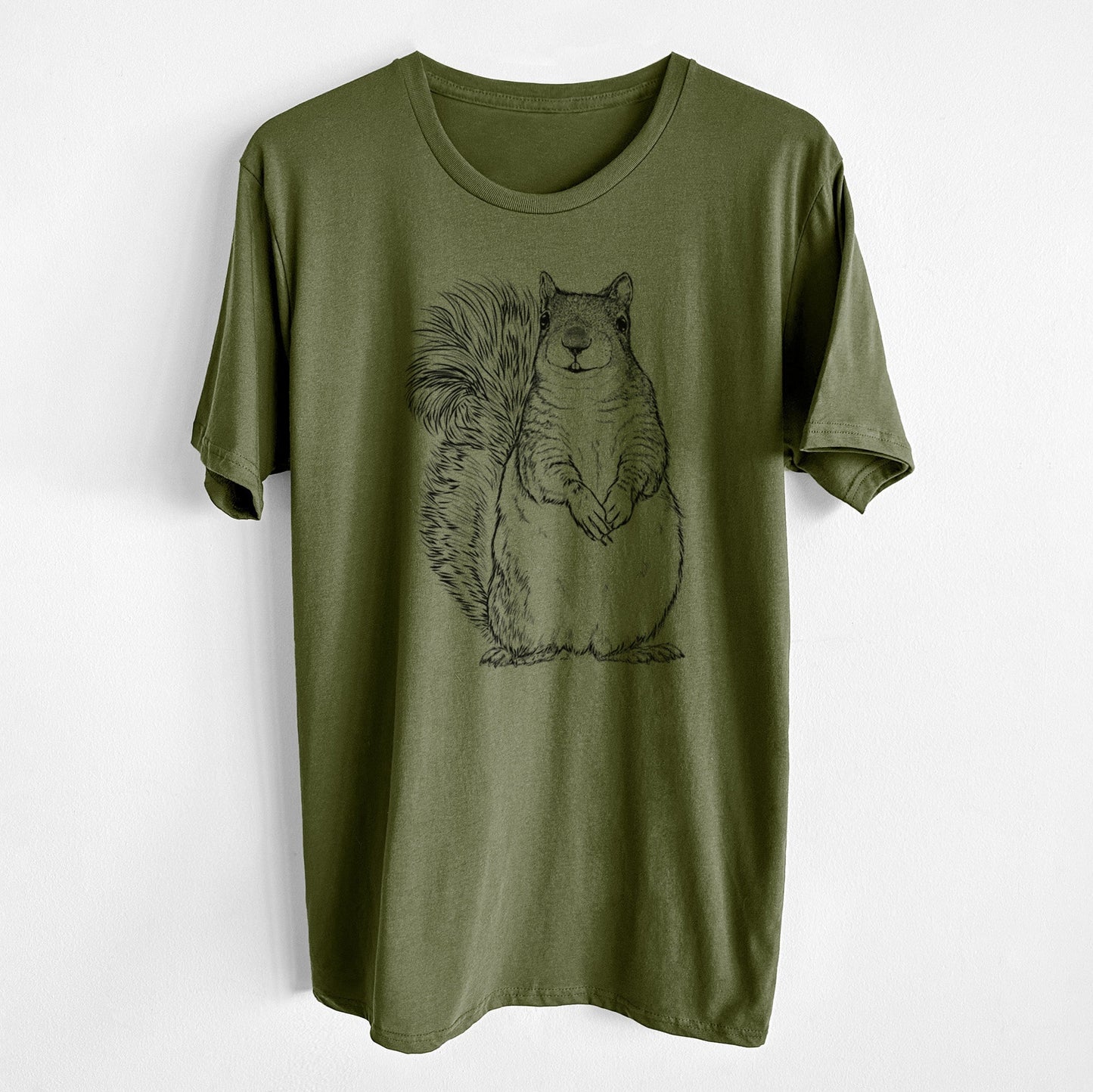 Western Grey Squirrel - Sciurus griseus - Unisex Crewneck - Made in USA - 100% Organic Cotton