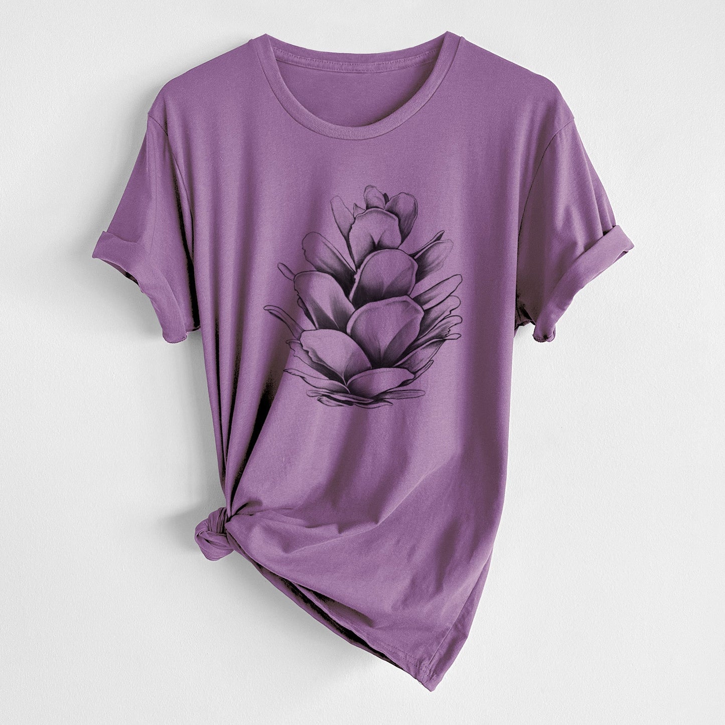 Tsuga heterophylla - Western Hemlock Pine Cone - Unisex Crewneck - Made in USA - 100% Organic Cotton