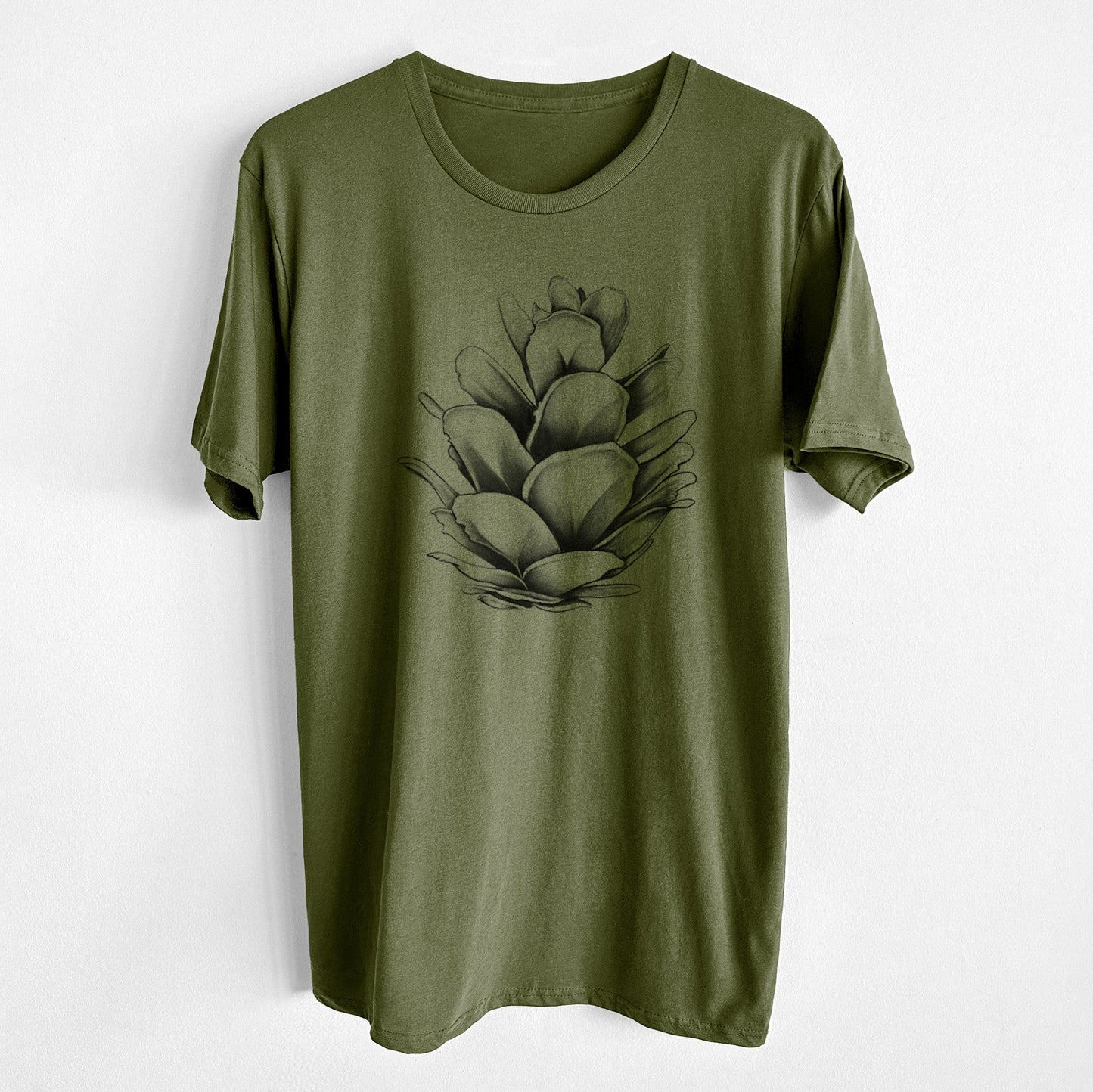 Tsuga heterophylla - Western Hemlock Pine Cone - Unisex Crewneck - Made in USA - 100% Organic Cotton