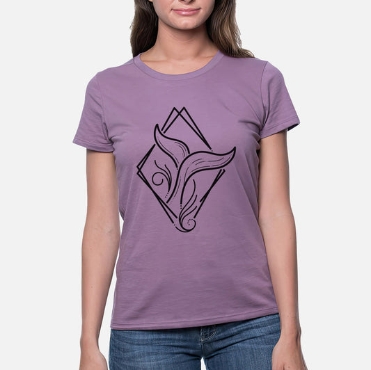 Whale Diamond - Women's Crewneck - Made in USA - 100% Organic Cotton