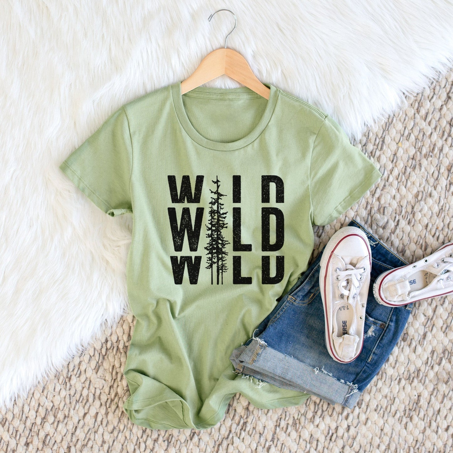 Wild - Women's Crewneck - Made in USA - 100% Organic Cotton
