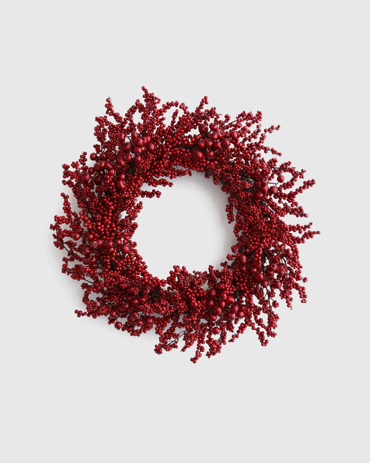 Red Berry Wreath, 24"