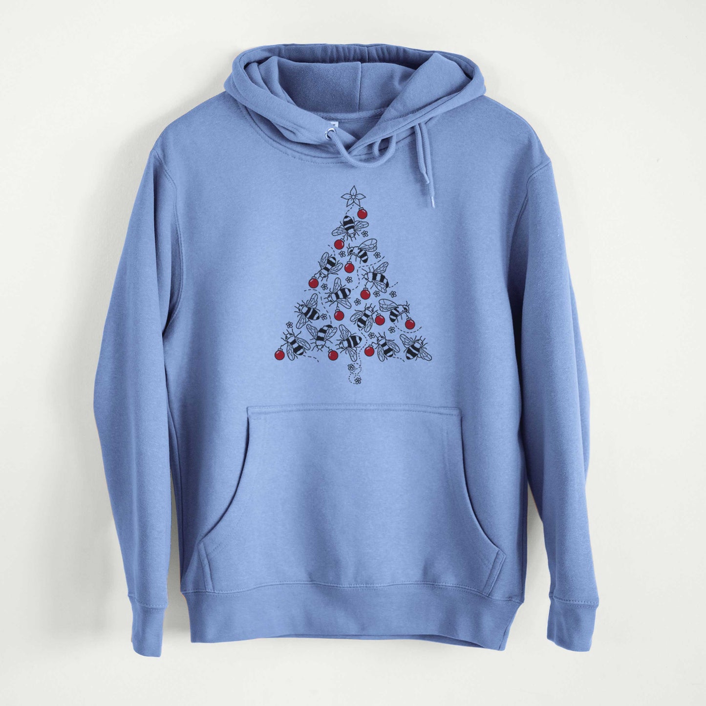 Christmas Tree of Bees  - Mid-Weight Unisex Premium Blend Hoodie