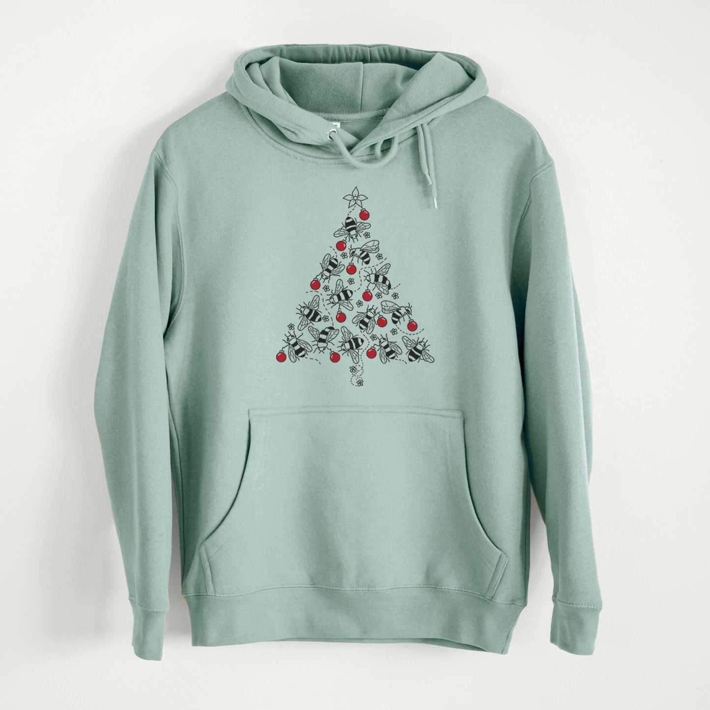 Christmas Tree of Bees  - Mid-Weight Unisex Premium Blend Hoodie
