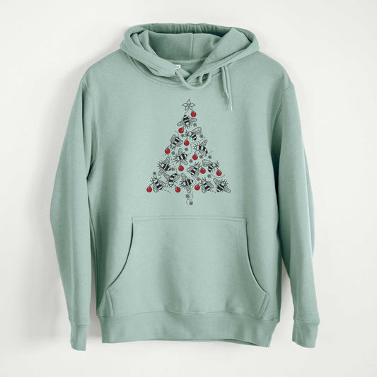 Christmas Tree of Bees  - Mid-Weight Unisex Premium Blend Hoodie
