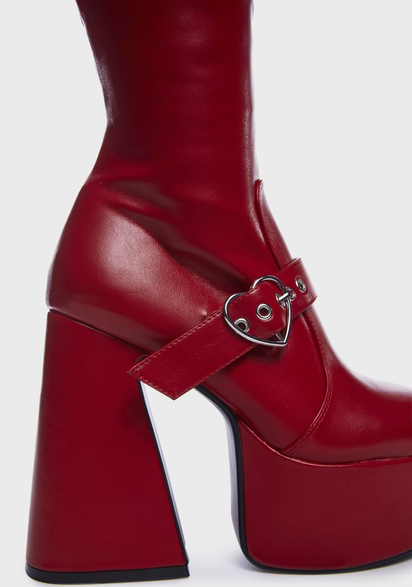 Wide Fit Walk With Love Platform Boots