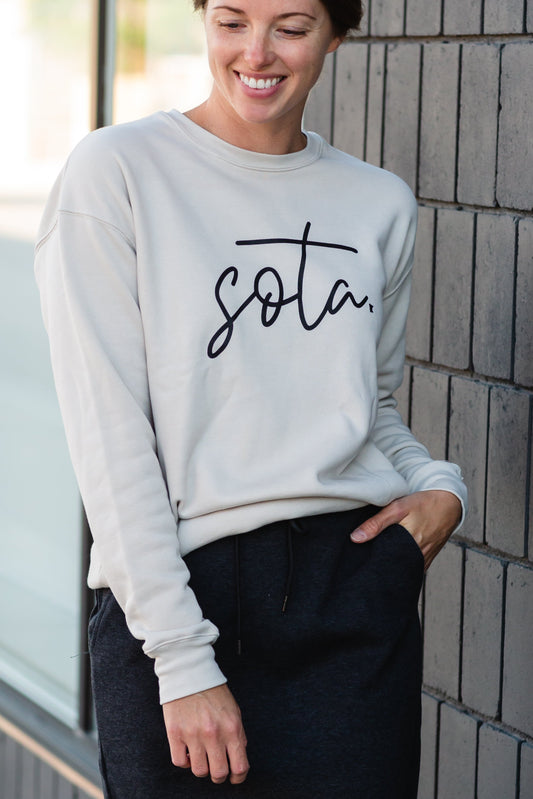 Cream Sota Crewneck Sweatshirt - FINAL SALE