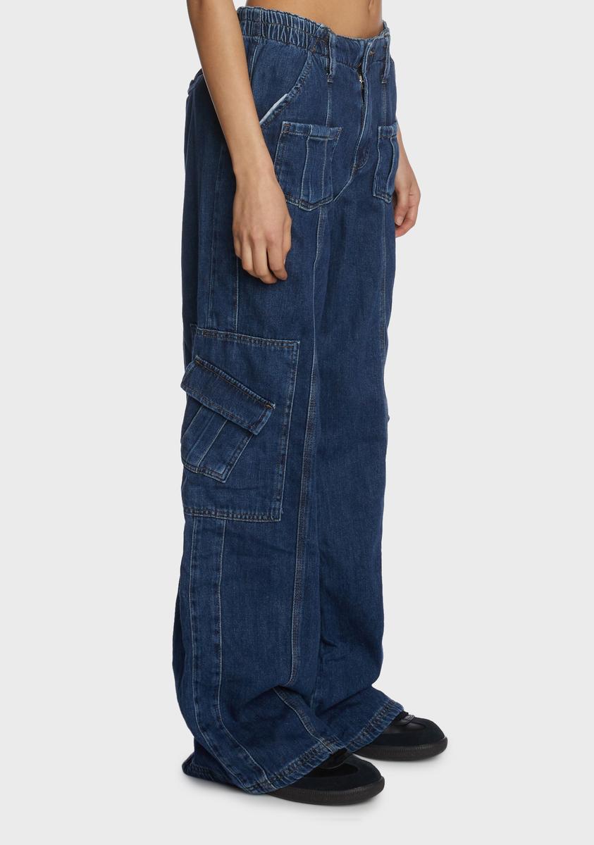 Y2k Denim Cargo Pants