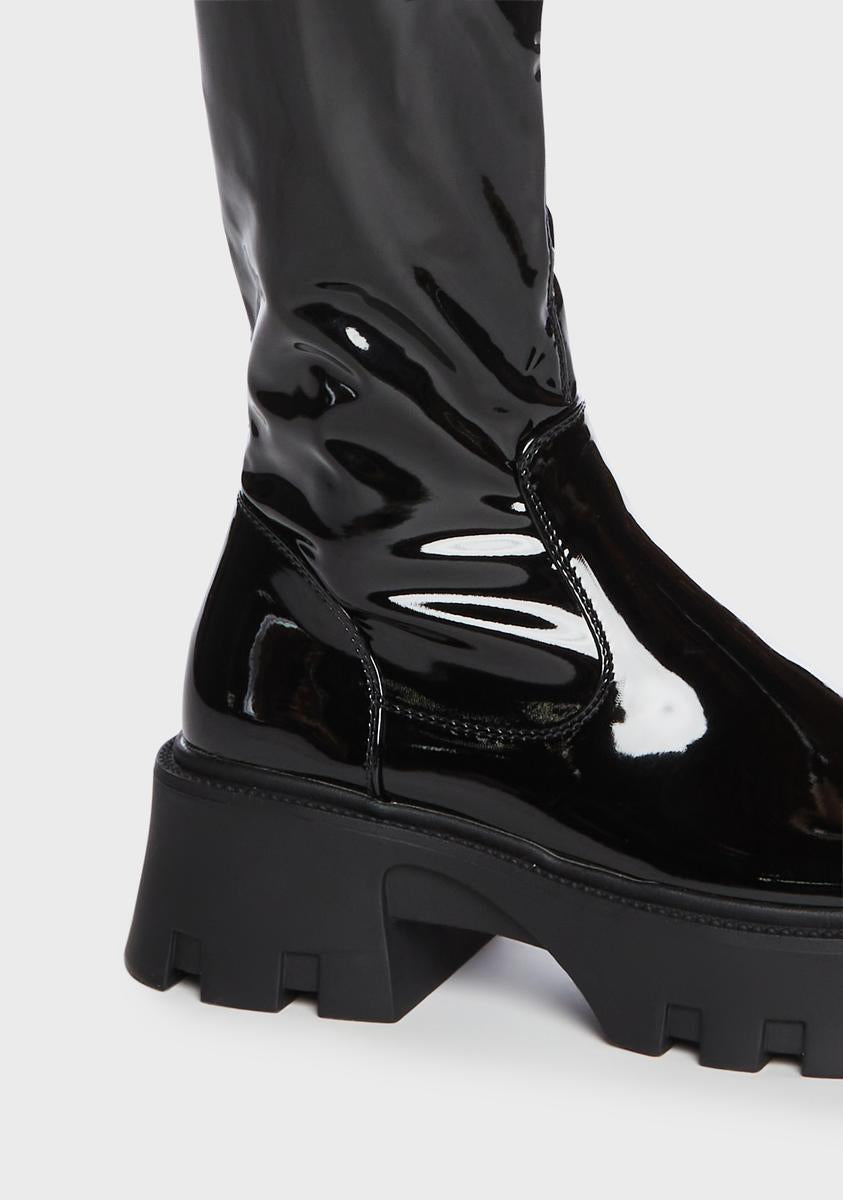 Black Milly Thigh High Boots