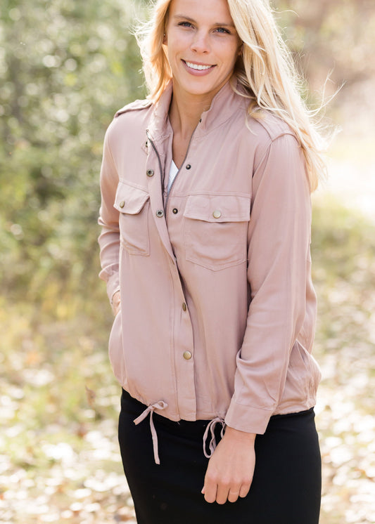 Drawstring Cargo Pocket Jacket - FINAL SALE