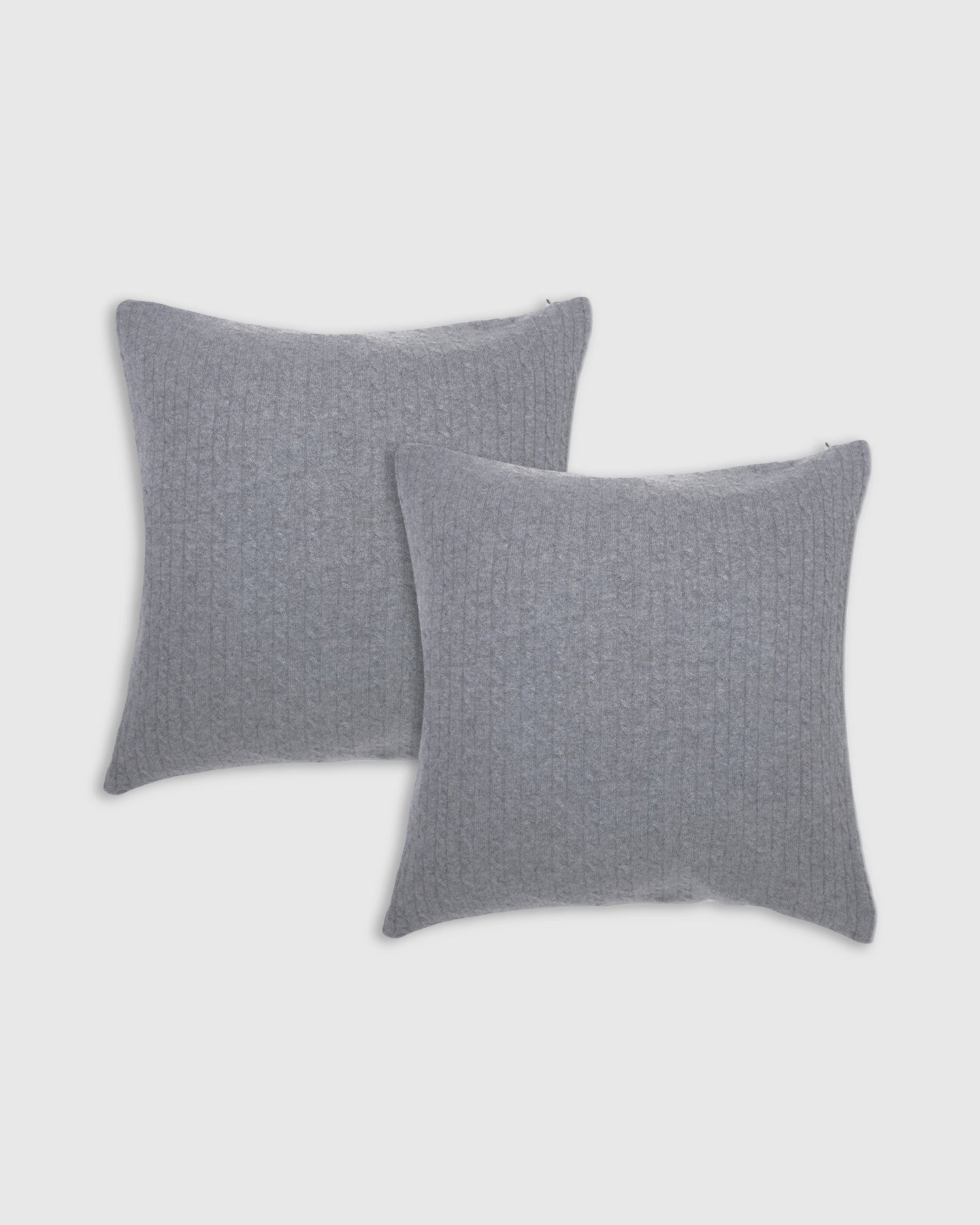 Cable Knit Cashmere Pillow Cover - Set of 2